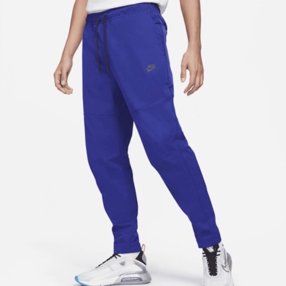Nike Men's Sportswear Woven Joggers Pants size medium royal blue sweatpants - Picture 1 of 10